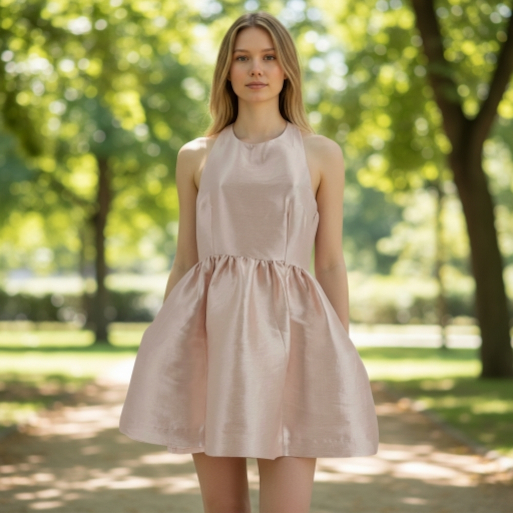 Kate Spade Bow Back Fit and Flare Dress Dress In Blush